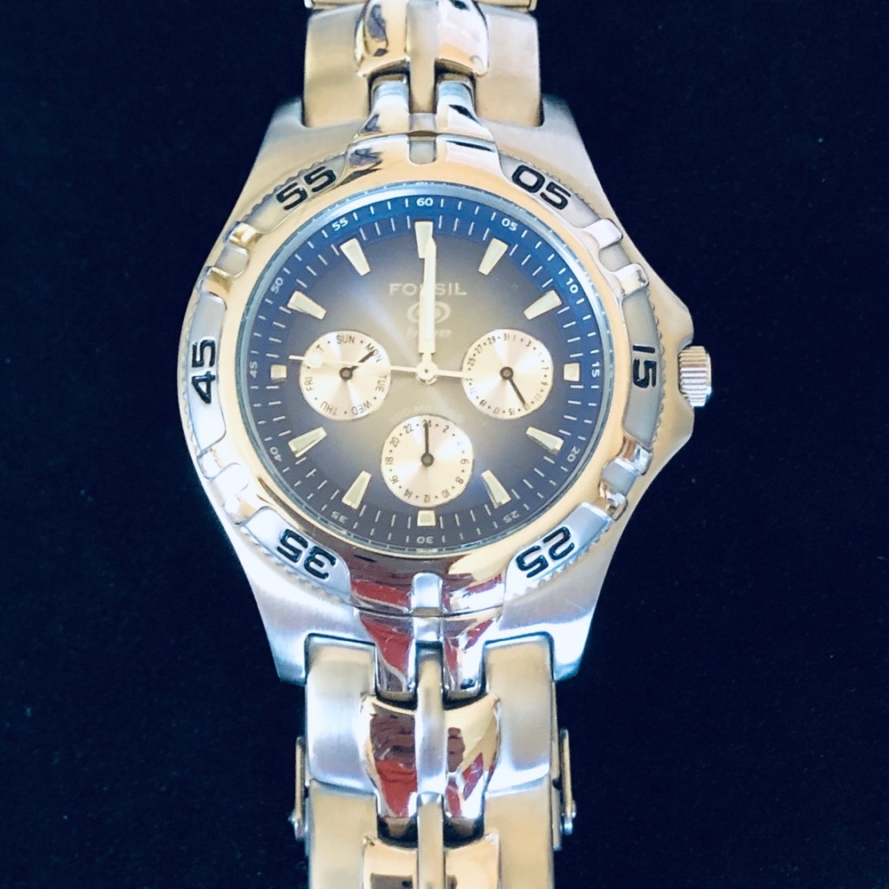 FOSSIL Men’s Watch ~ Stainless Steel ~ Blue Face